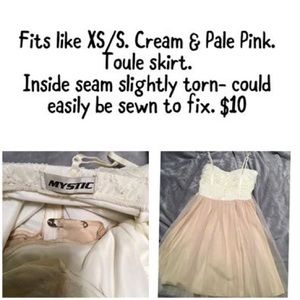 Light pink & cream toule dress